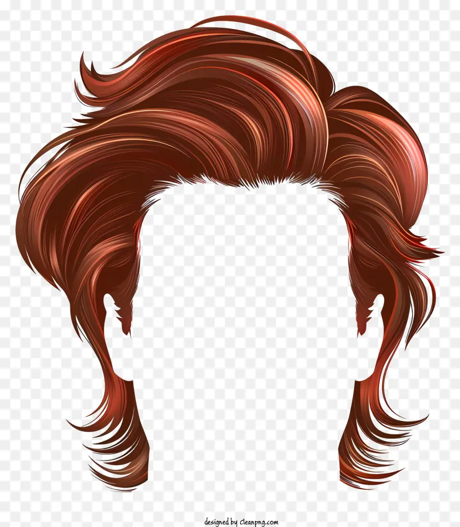 Gaya Rambut Pria，Rambut Merah Panjang PNG