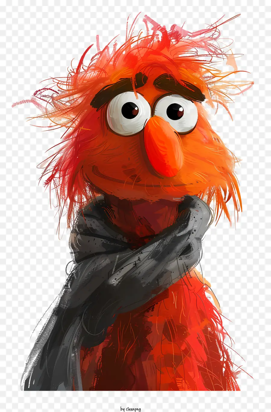 Elmo，Monster Merah Dengan Syal PNG