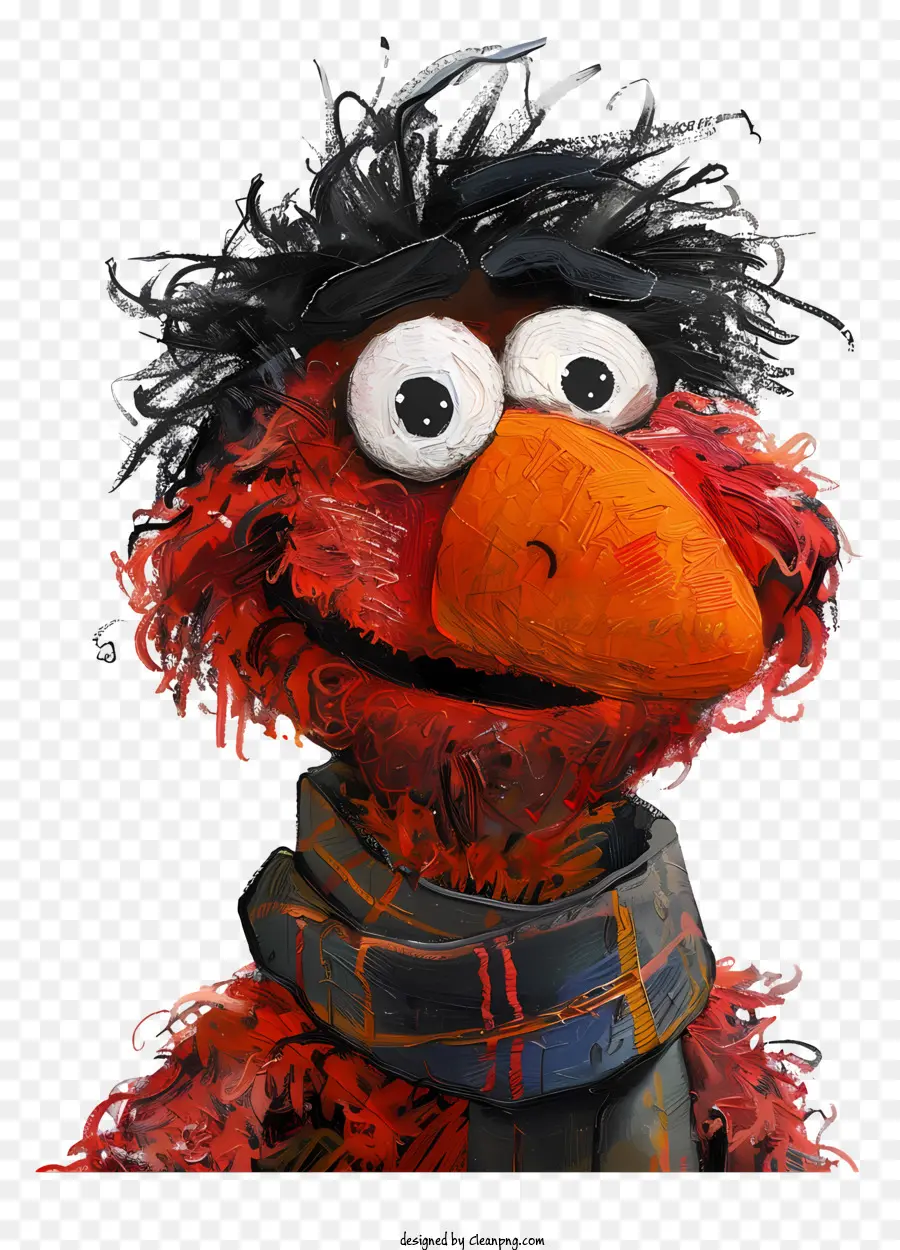 Elmo，Monster Merah Dengan Syal PNG