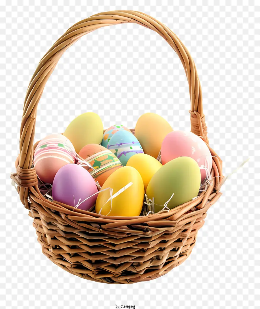 Keranjang Paskah，Telur Paskah PNG