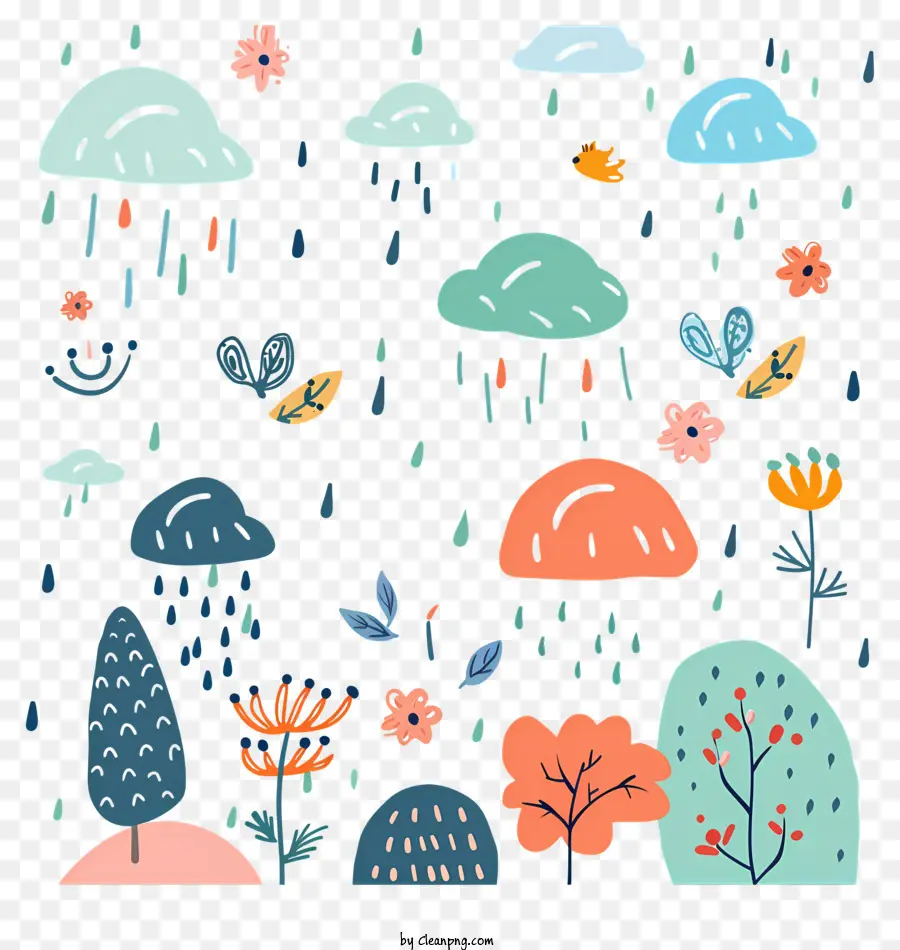 Musim Semi，Hari Hari Hujan PNG