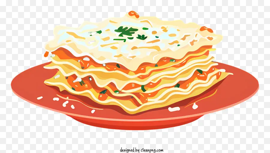 Lasagna，Piring PNG