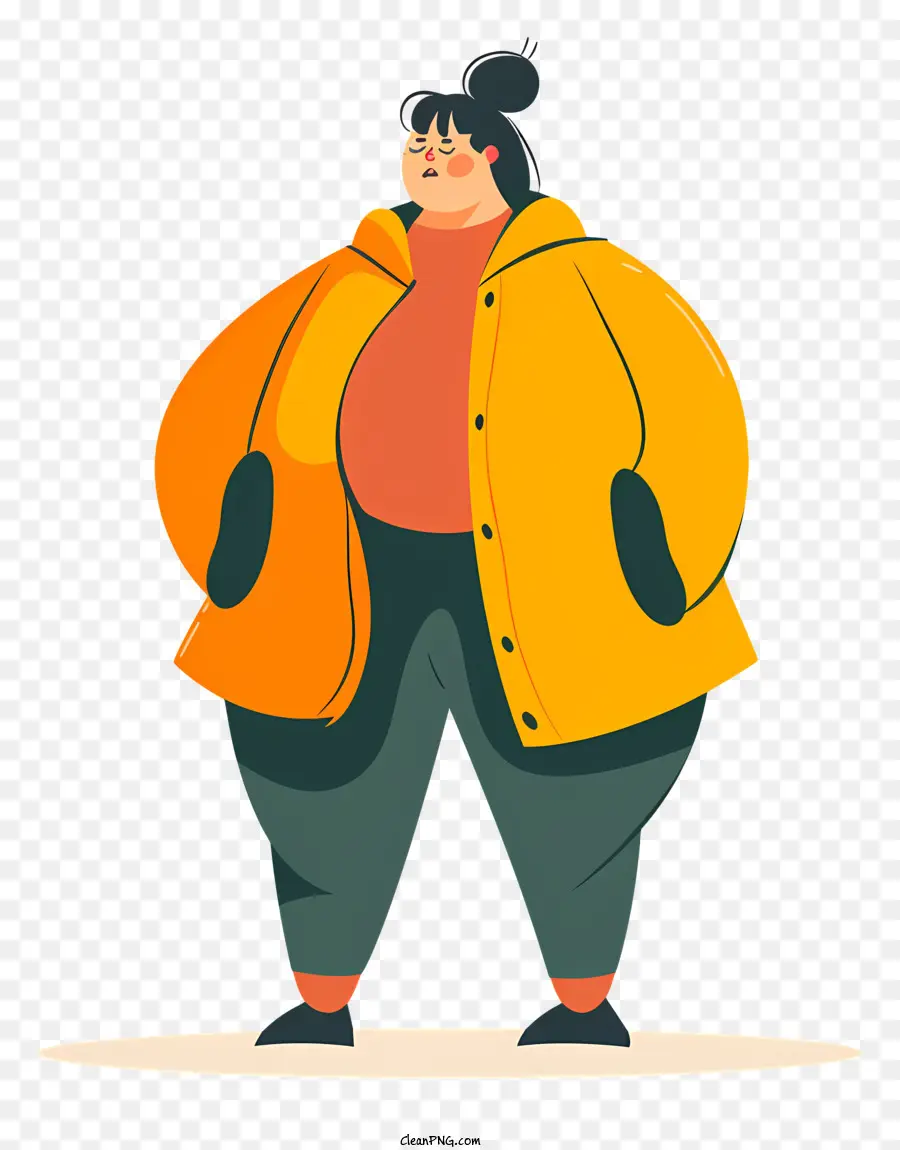 Kartun Wanita Obesitas，Mode PNG