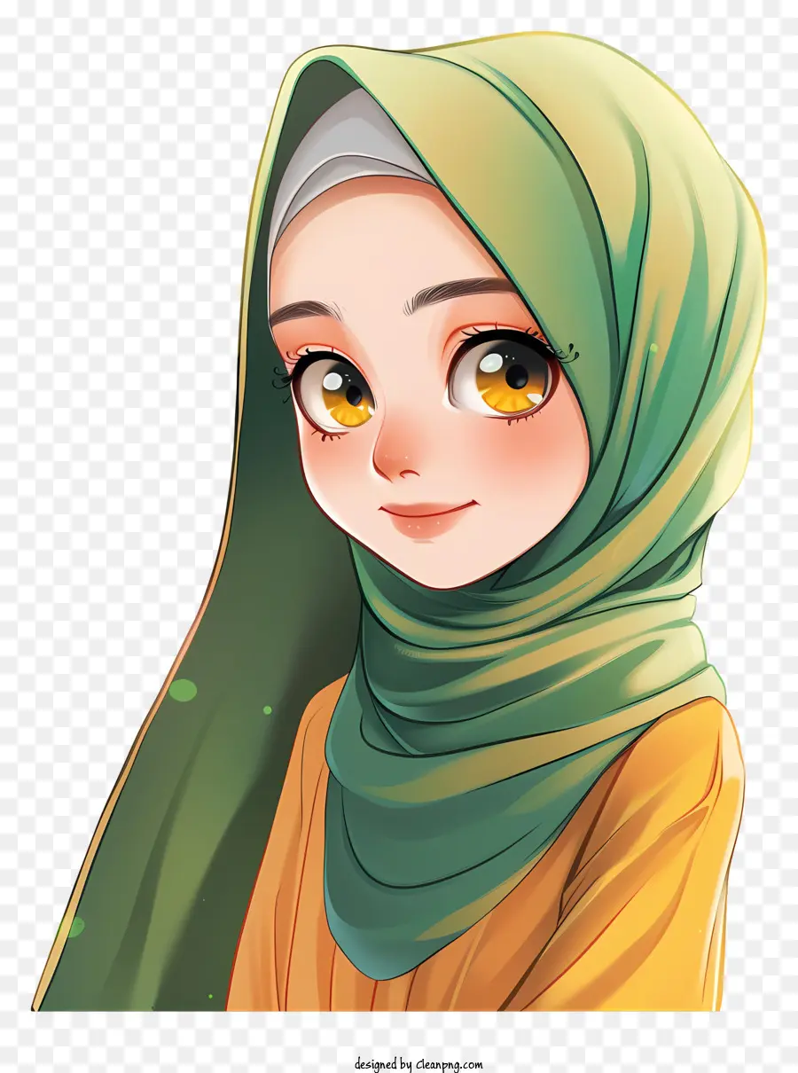 Kartun Gadis Muslim，Jilbab PNG
