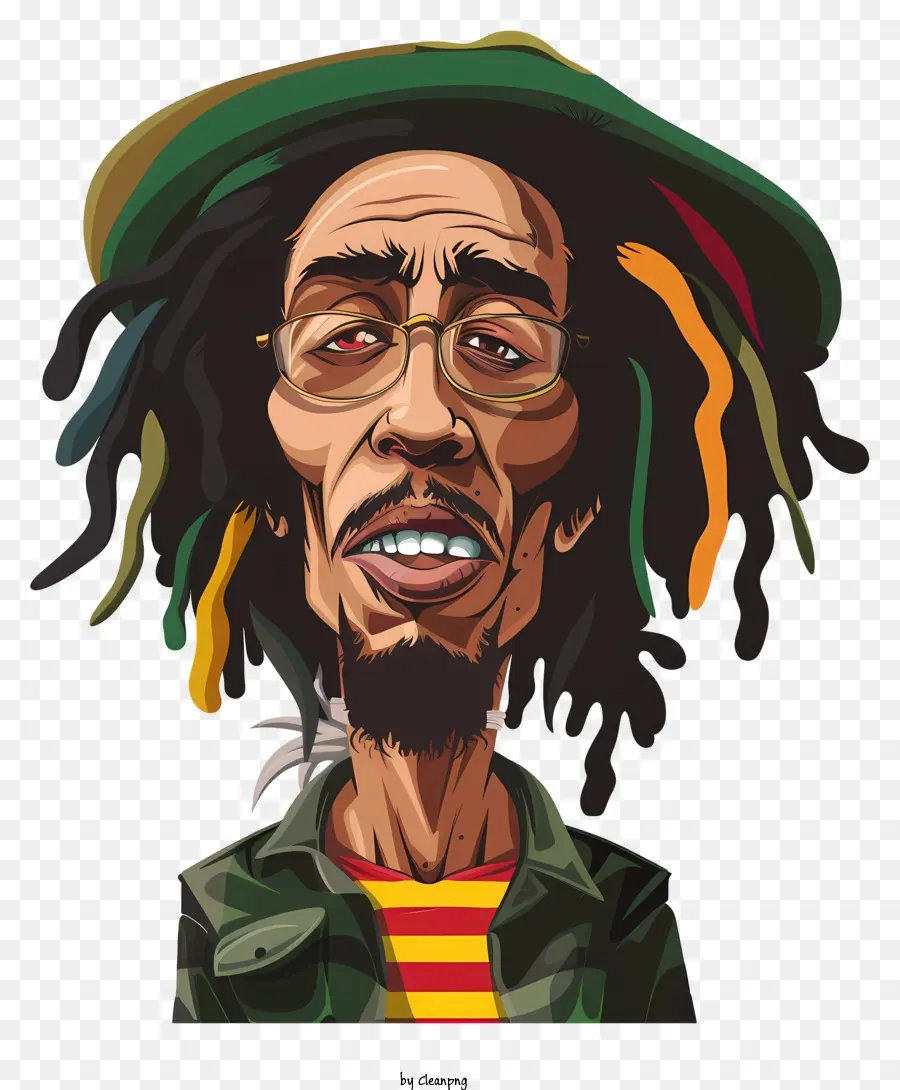 Bob Marley，Karakter Kartun PNG