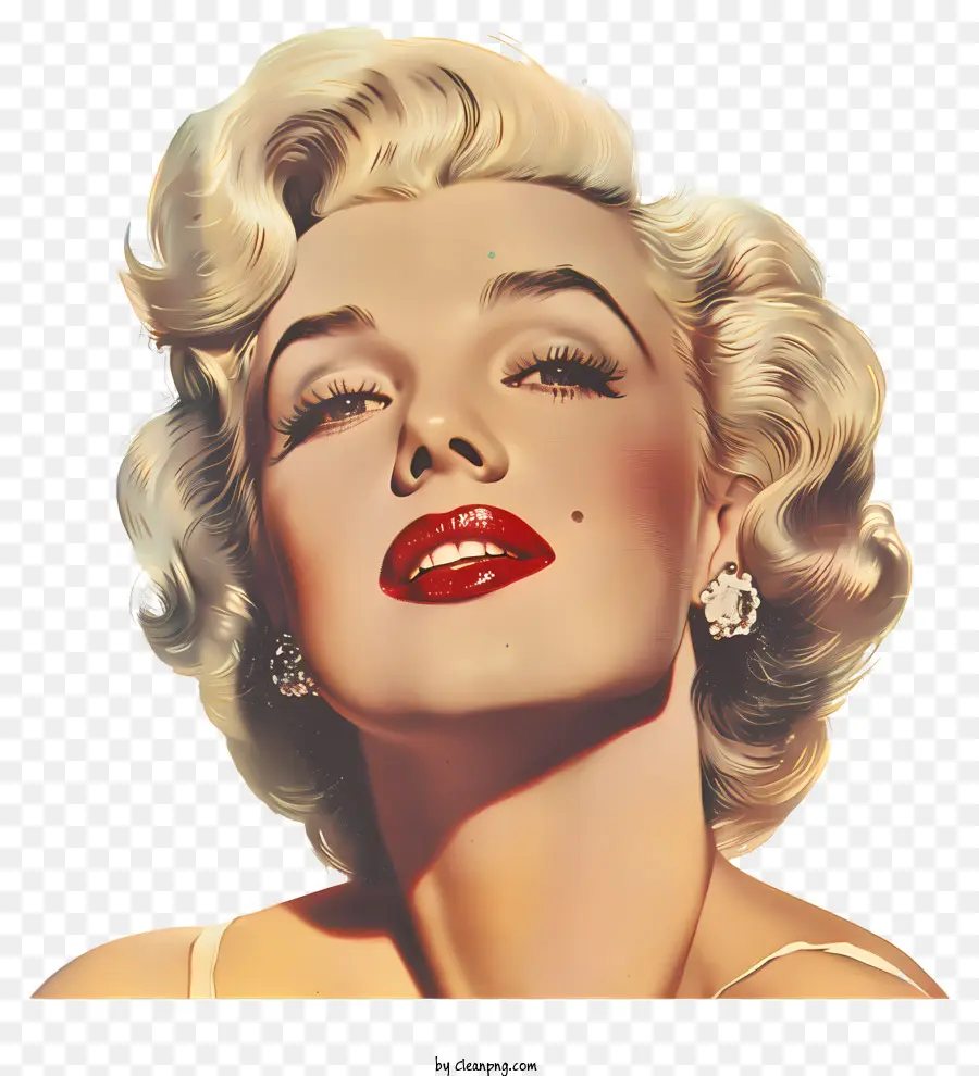 Marilyn Monroe，Lipstik Merah PNG