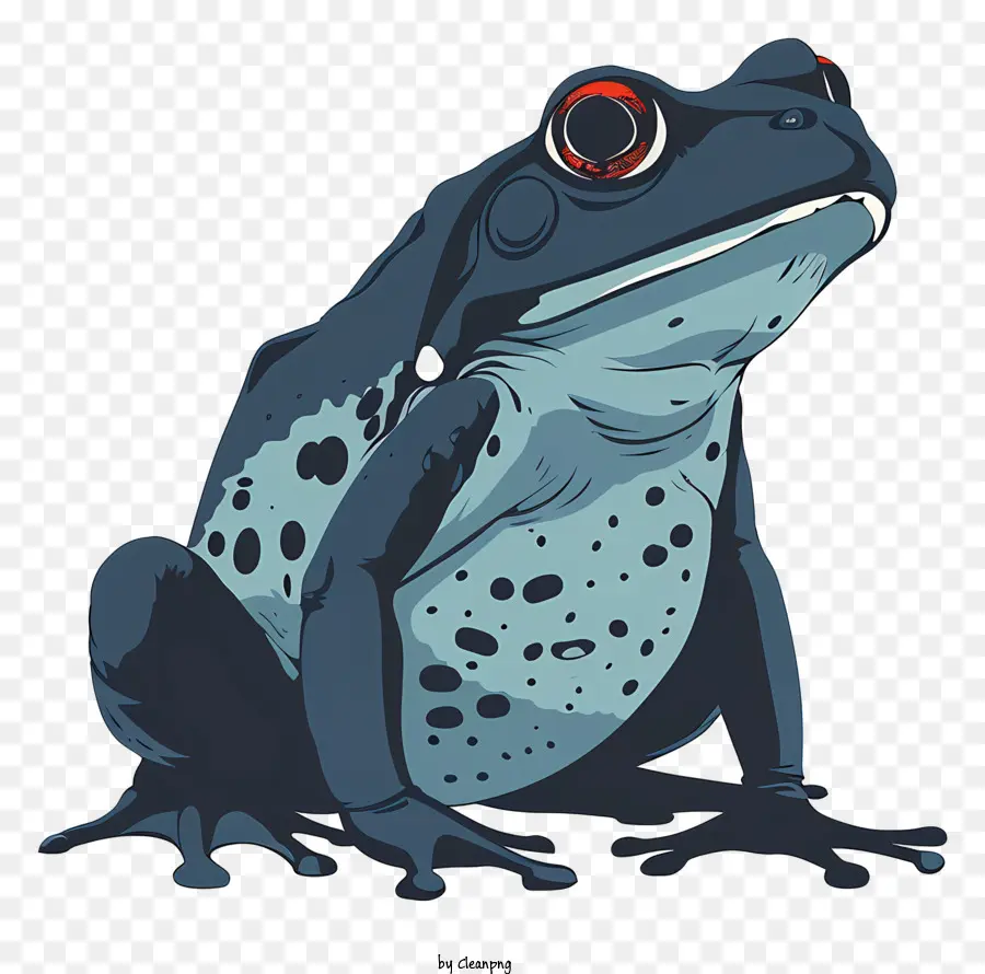 Katak Kartun，Katak Biru PNG