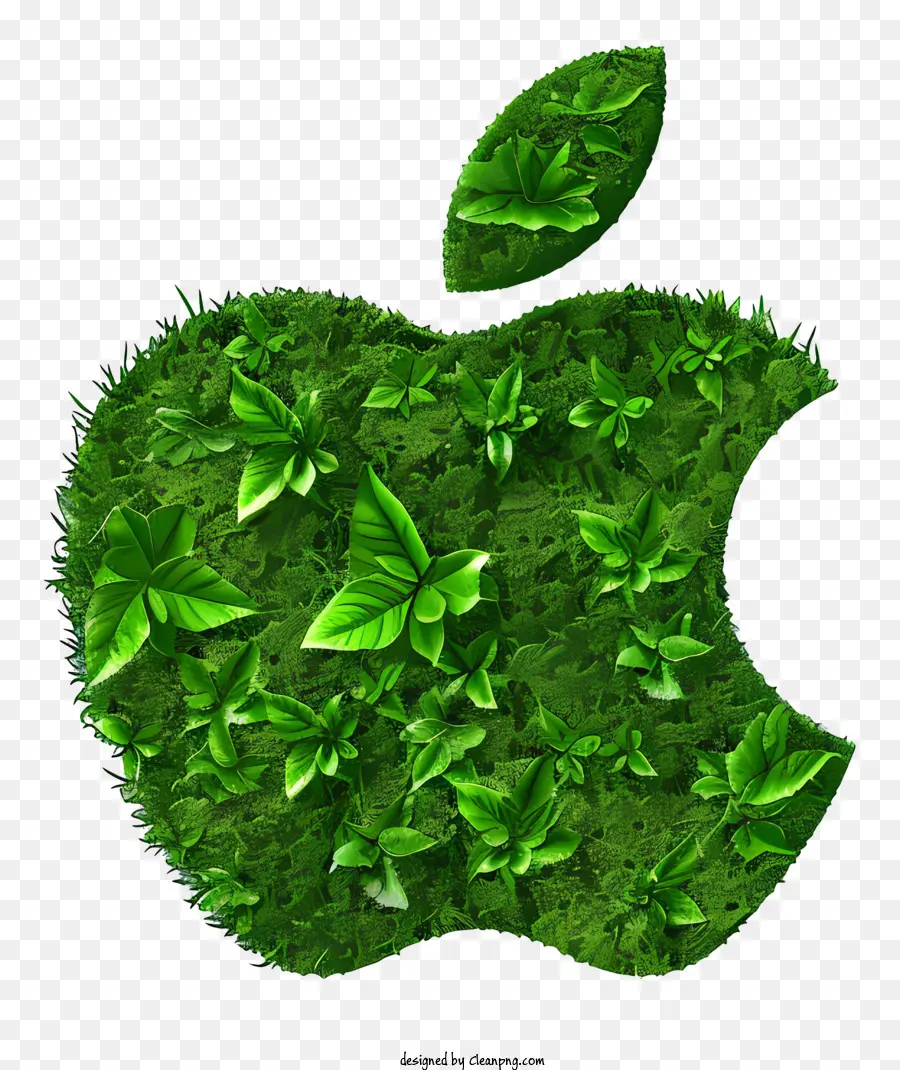 Logo Apel，Logo Apple Berdaun PNG