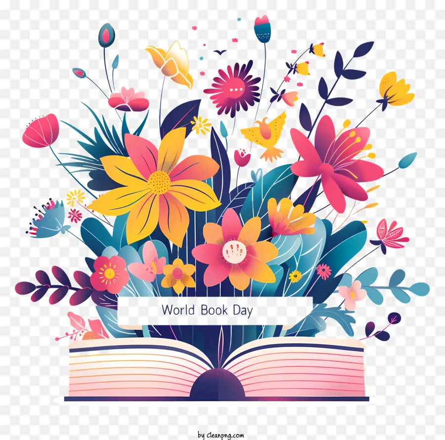 Hari Buku Dunia，Bunga PNG