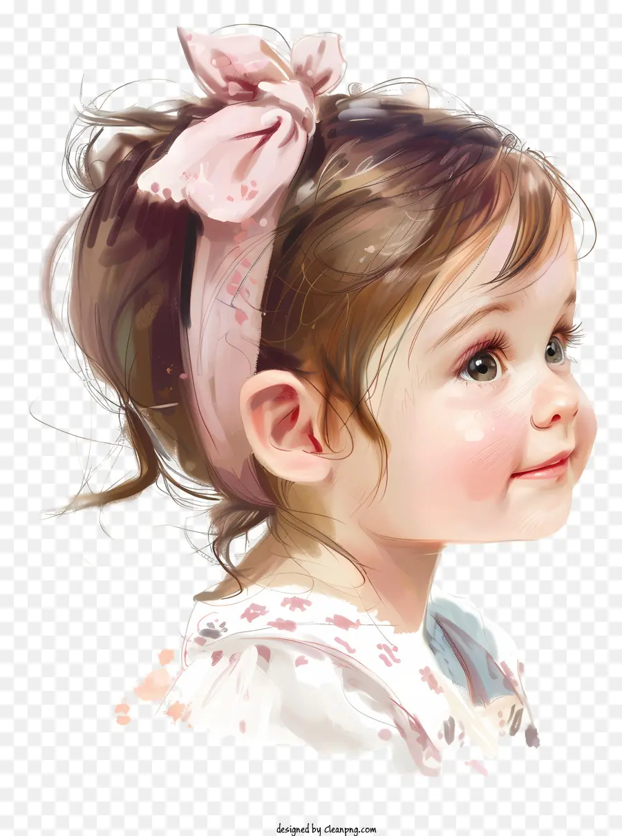 Bayi Gadis，Lukisan Digital PNG