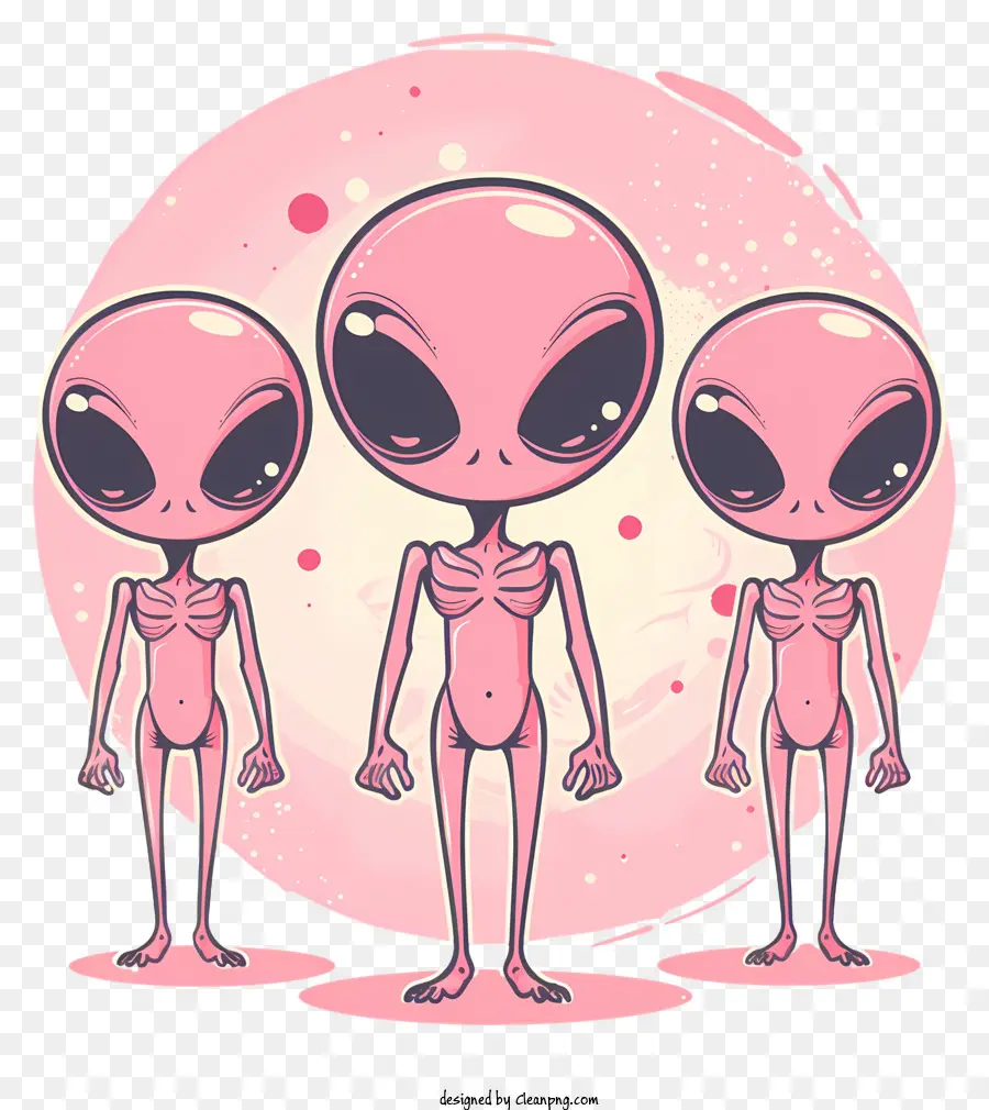 Kartun Alien，Alien Merah Muda PNG