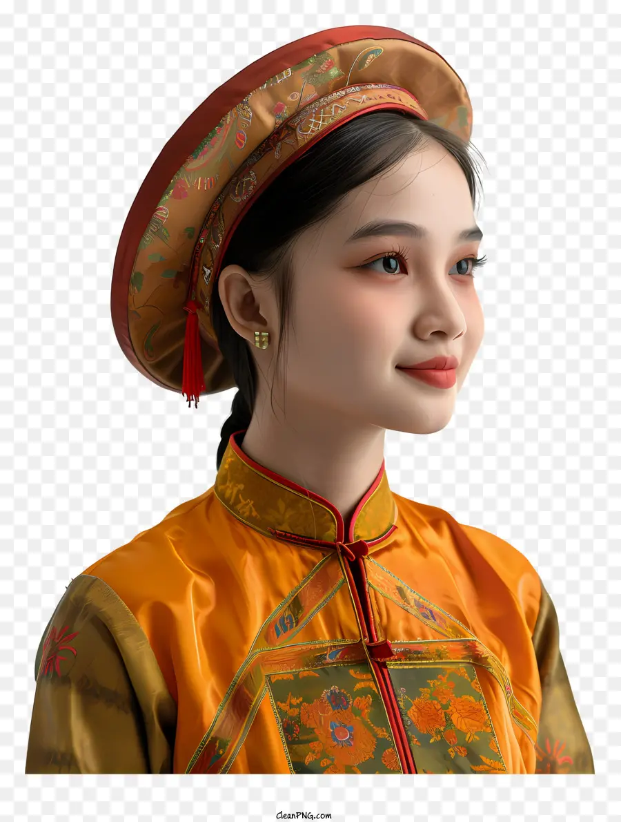 Gadis Vietnam，Gaun Cina Tradisional PNG