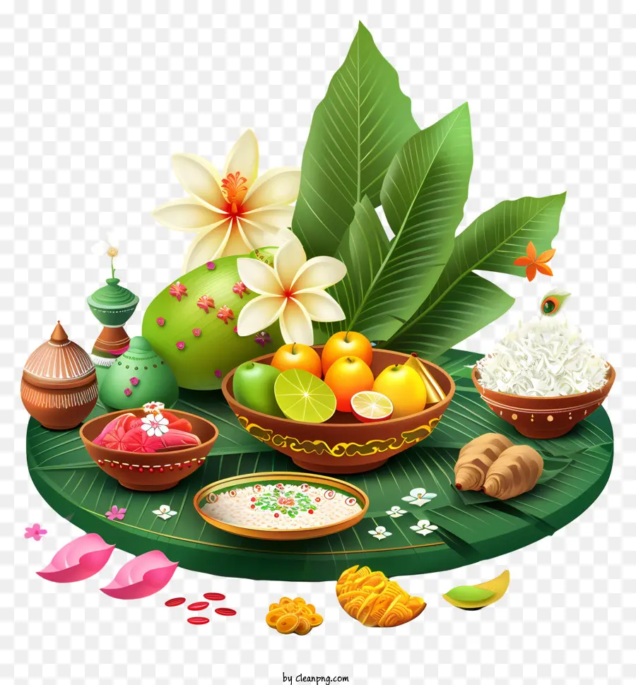 Selamat Ugadi，Buah Dan Bunga PNG