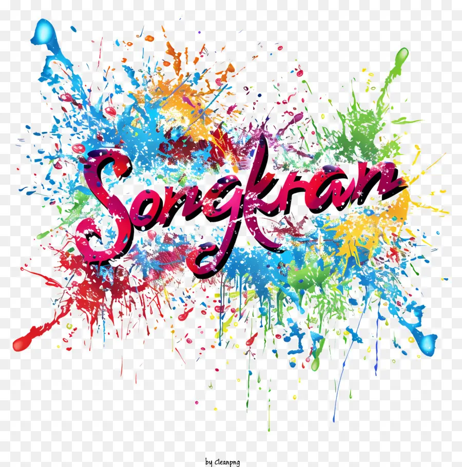 Songkran，Seni Abstrak PNG