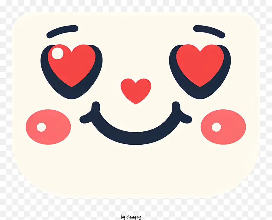 Wajah Tersenyum Dengan Hearteyes，Kartun PNG