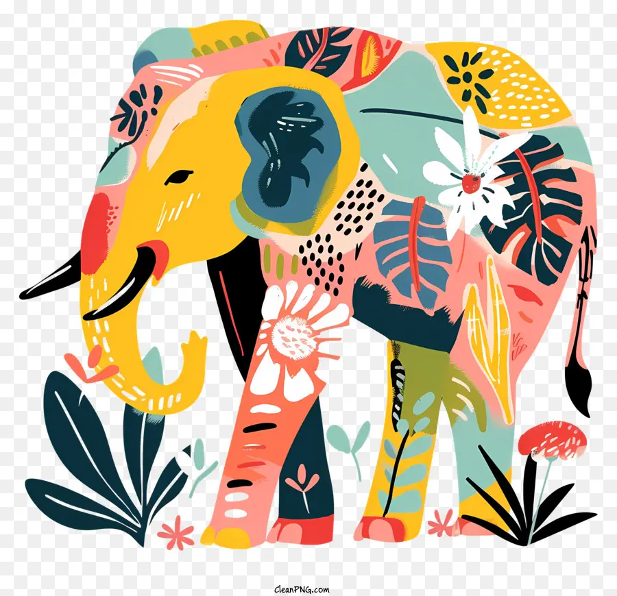 Gajah，Bunga PNG