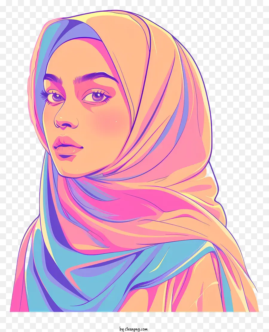 Gadis Muslim，Jilbab Merah Muda PNG