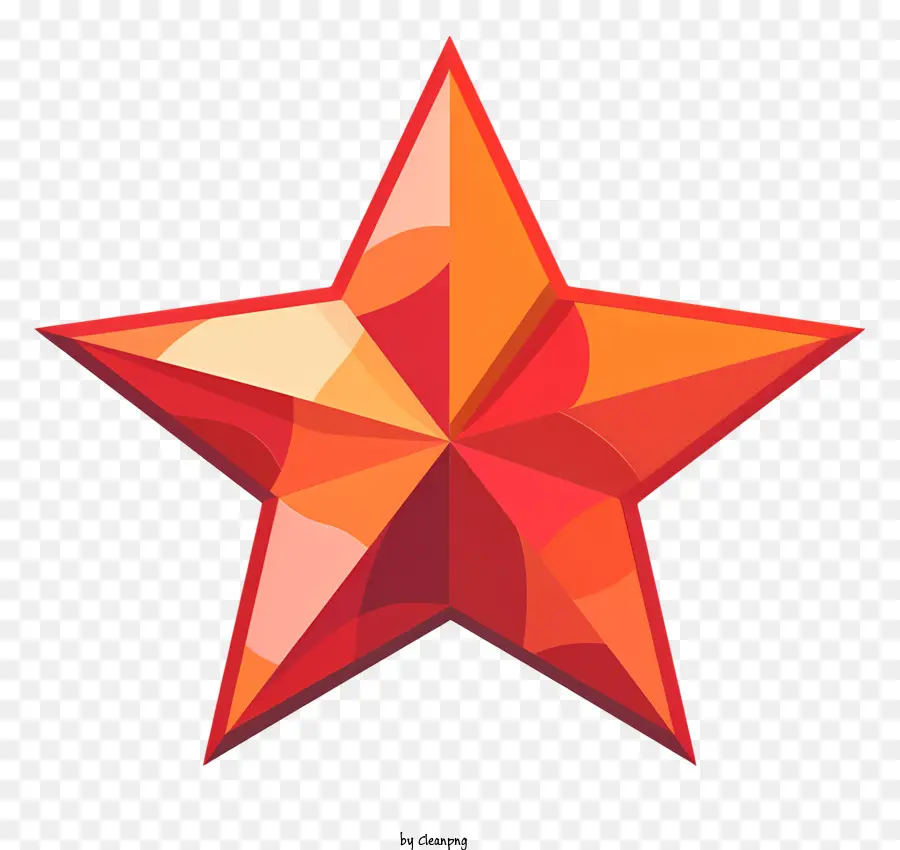 Bintang Merah，Threedimensional PNG