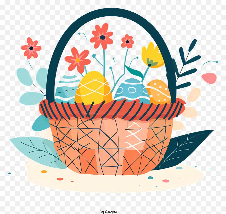 Keranjang Dengan Telur Paskah，Paskah PNG