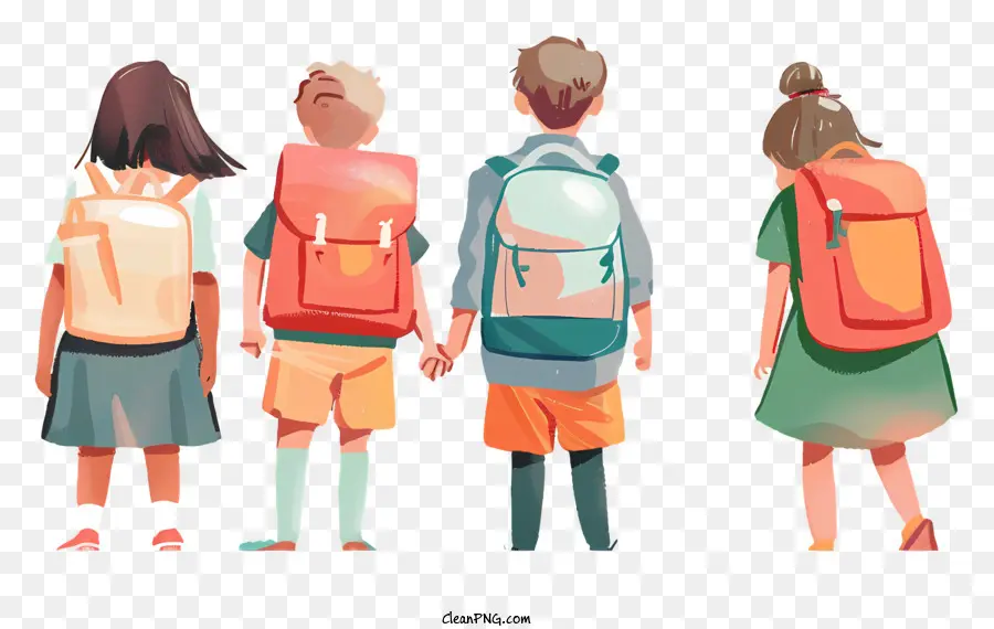 Siswa Dengan Ransel，Seragam Sekolah PNG