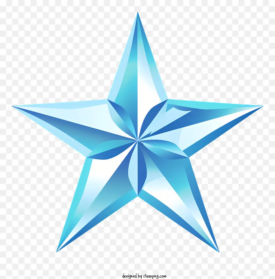 Bentuk Bintang，Bintang Biru PNG
