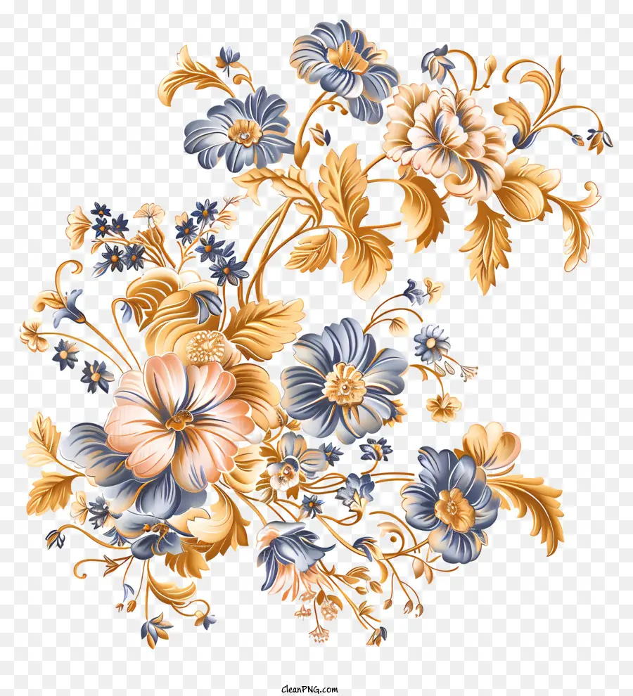 Flores，Hitam Dan Putih Desain Bunga PNG