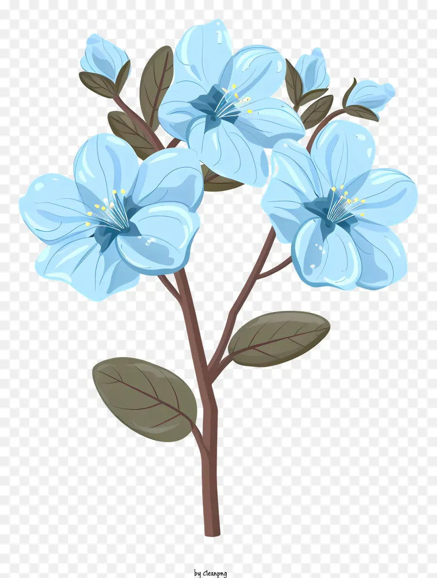 Bunga Biru Mekar，Bunga Bunga Biru PNG