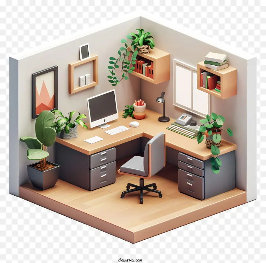 Meja Kantor，Ruang Kantor Modern PNG
