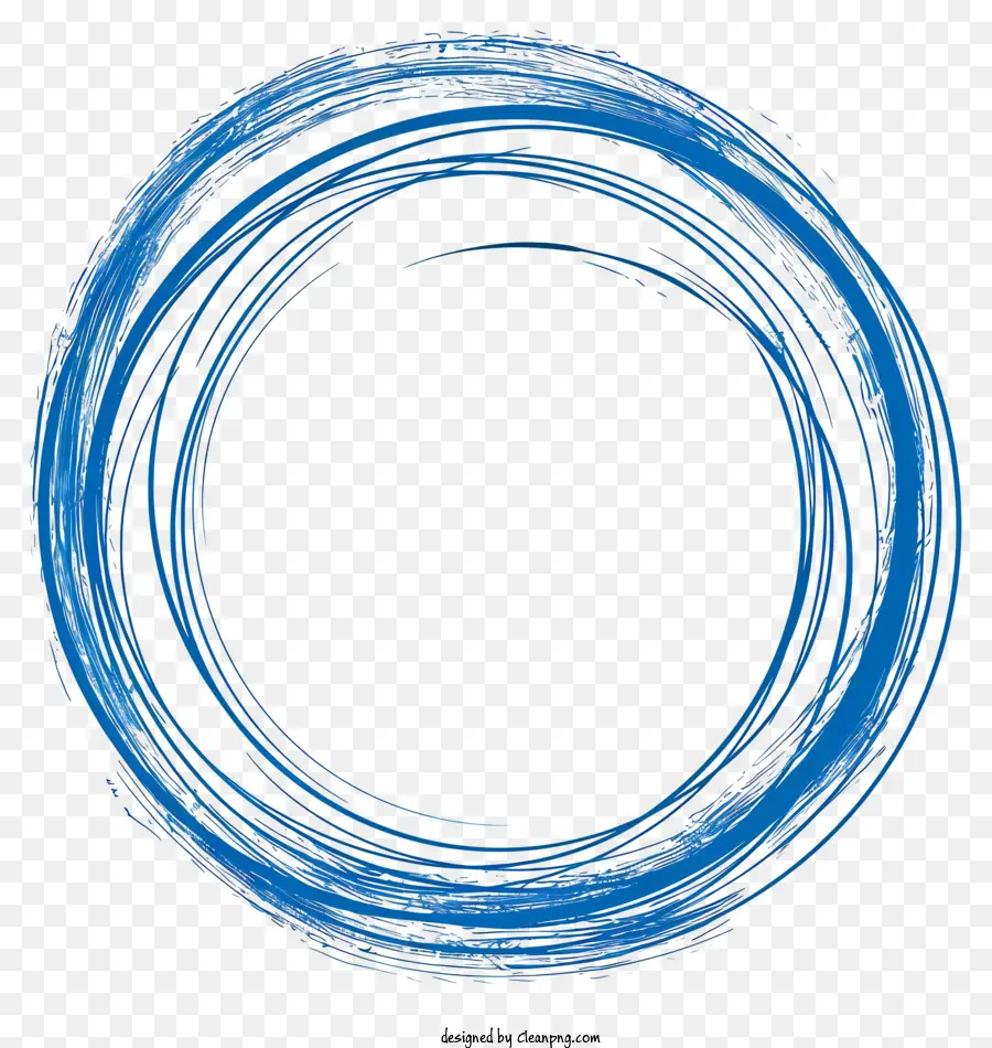 Lingkaran Penanda Biru，Sapuan Kuas Biru PNG