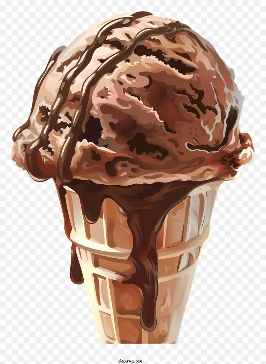 Es Krim Cokelat，Waffle Cone PNG