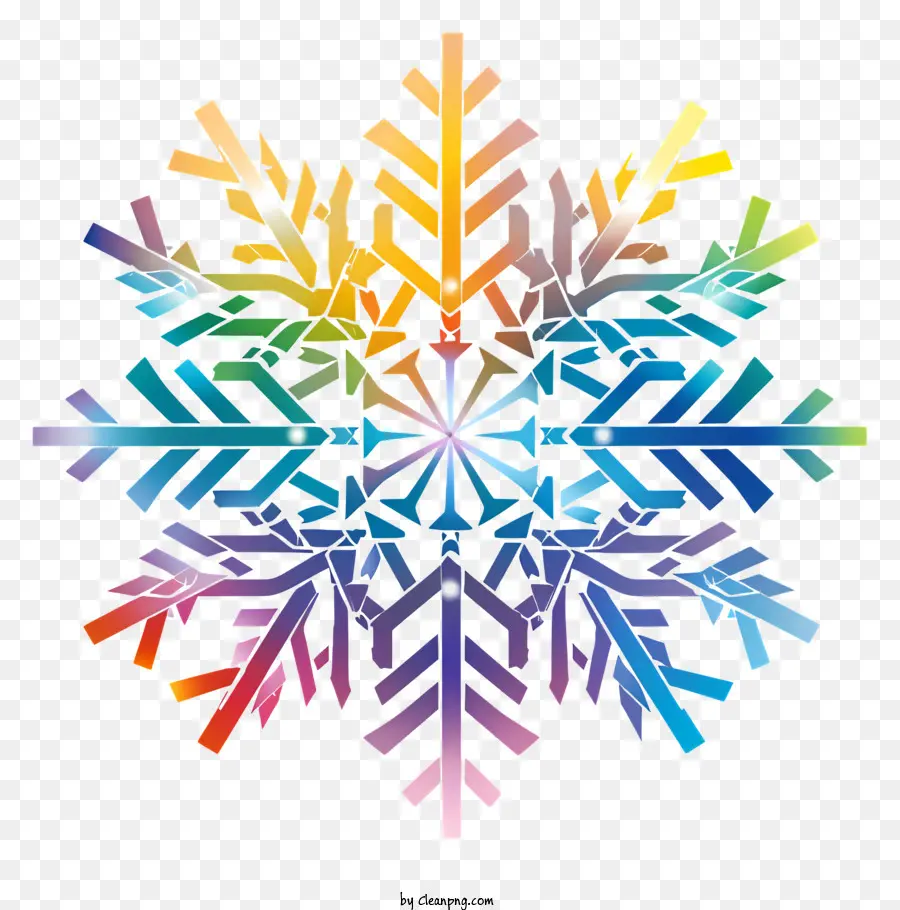 Pelangi Snowflake，Kepingan Salju PNG