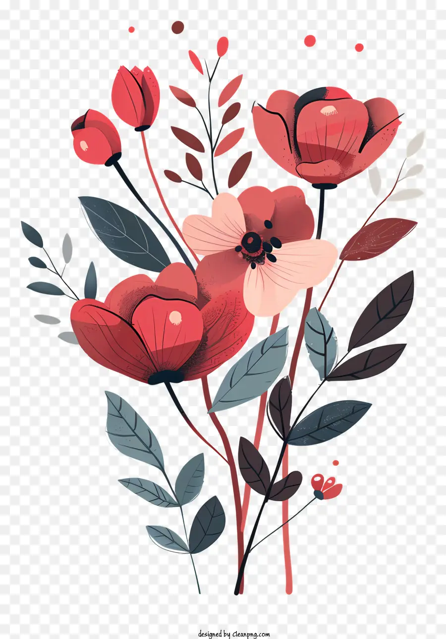 Sayak Bunga Merah Anggur，Bunga Bunga Merah PNG