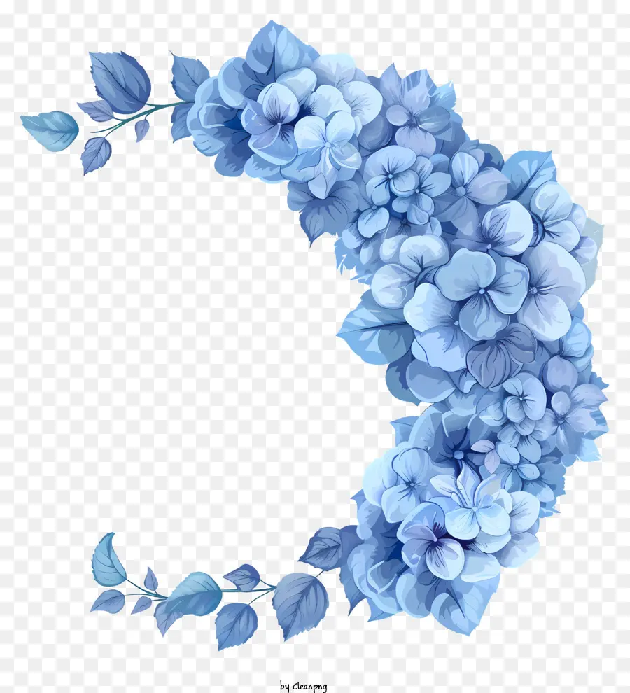 Karangan Bunga Hydrangea，Hydrangea Biru PNG