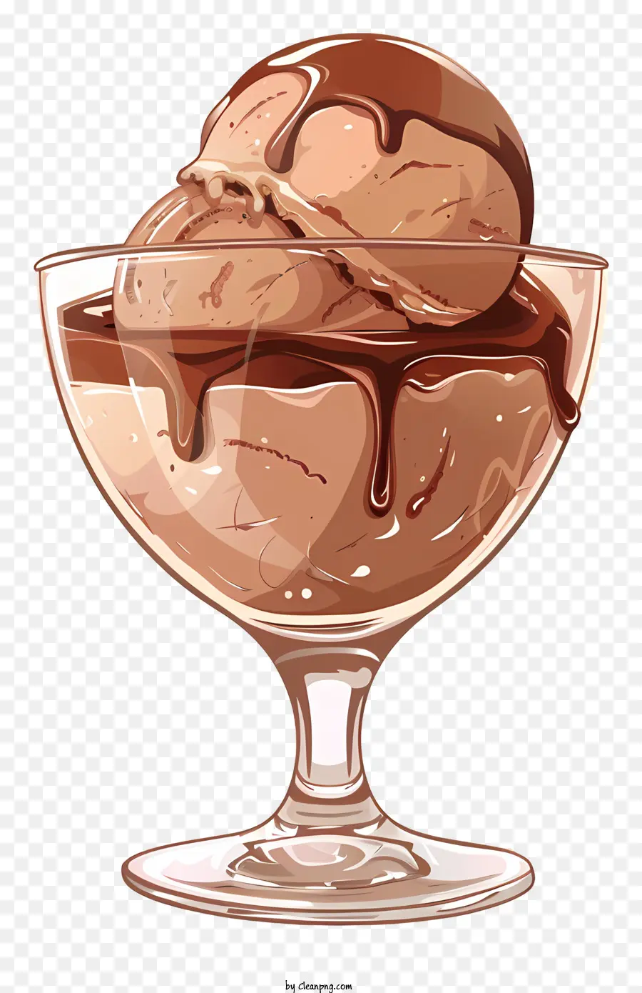 Es Krim Coklat，Es Krim Sundae PNG