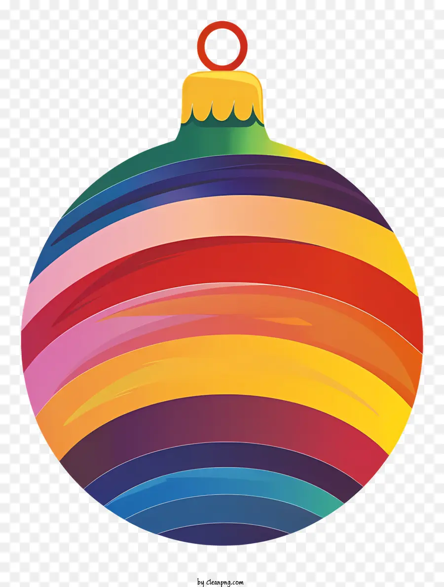 Bola Dekorasi Natal，Ornamen Pelangi PNG