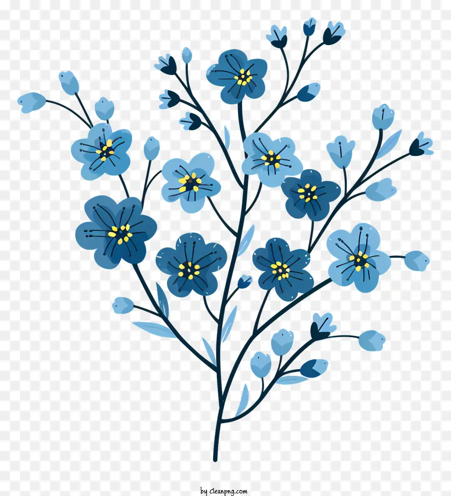 Forgetmenots，Bunga Bunga Biru PNG