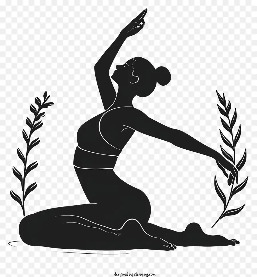 Wanita Melakukan Yoga，Pose Yoga PNG