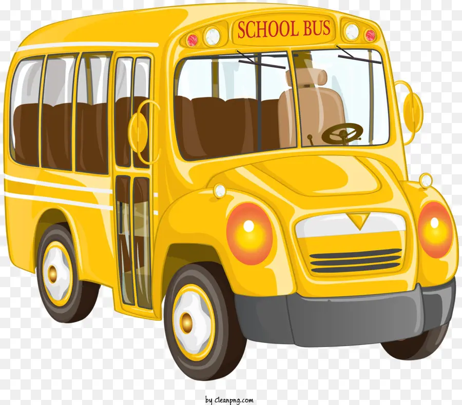 Bus Sekolah，Bus Sekolah Kuning PNG