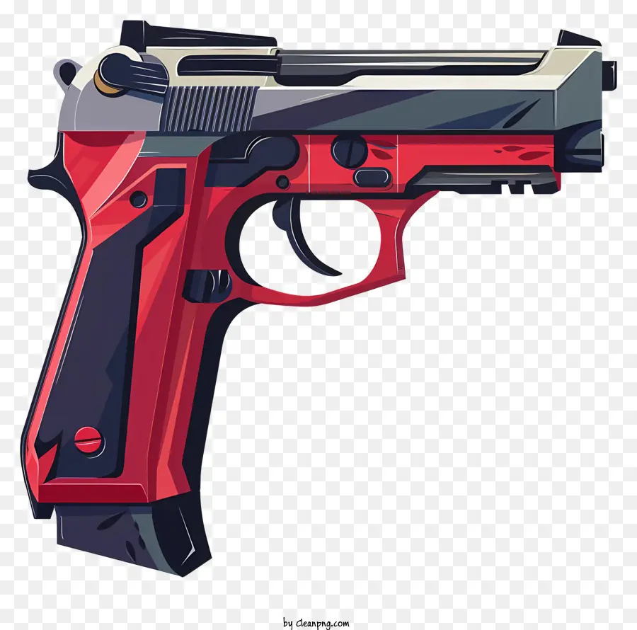 Pistol Pistol，Pistol Merah Dan Hitam PNG