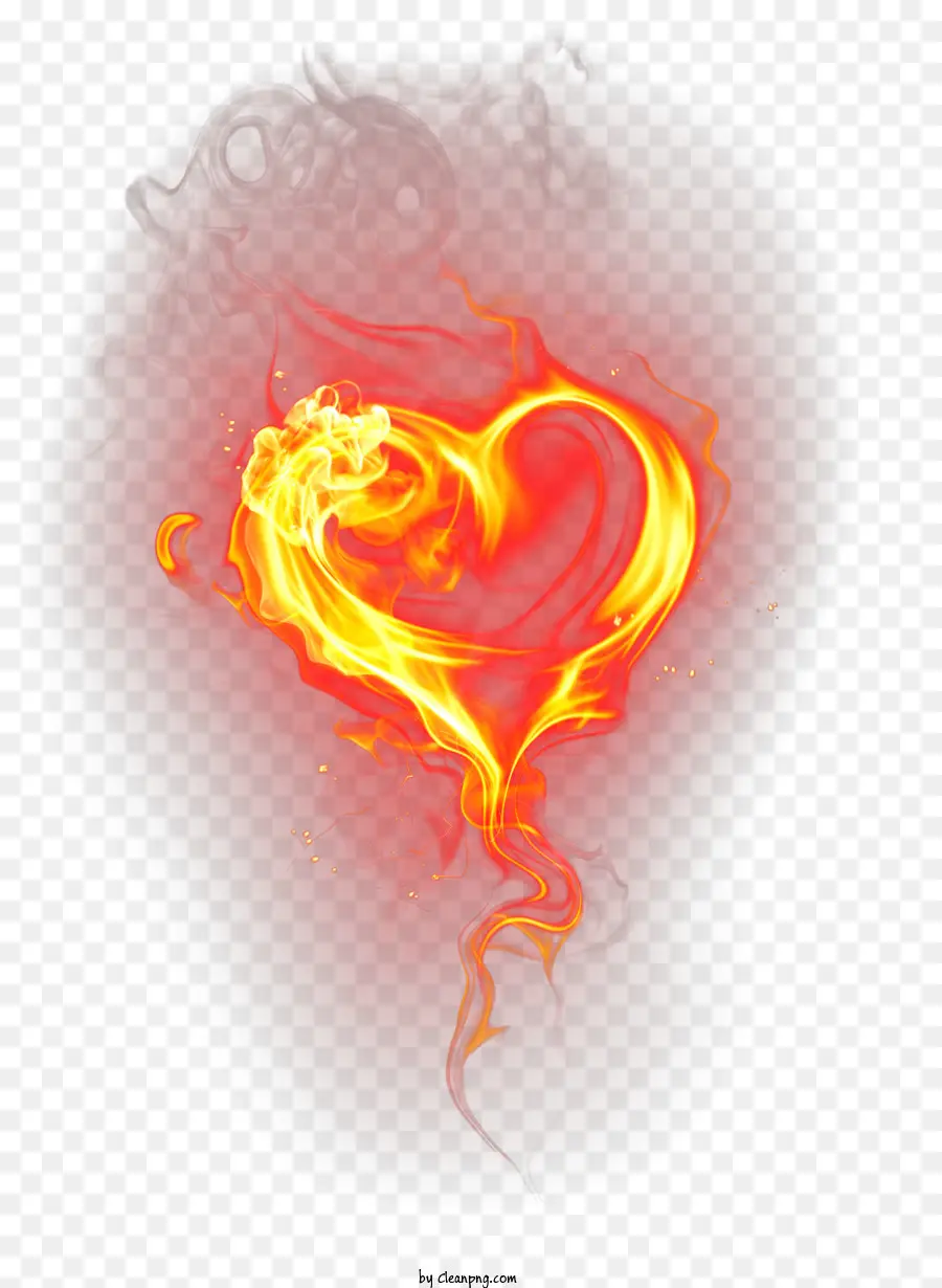 Jantung，Hati Api PNG