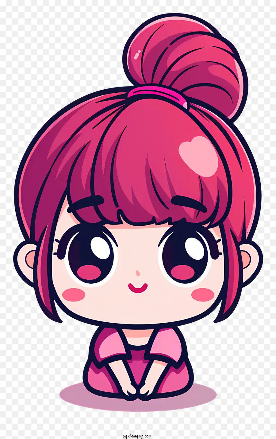 Kawaii，Merah Muda Rambut PNG