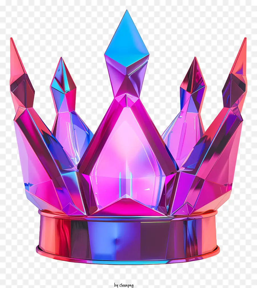 Mahkota Neon，Crystal Crown PNG