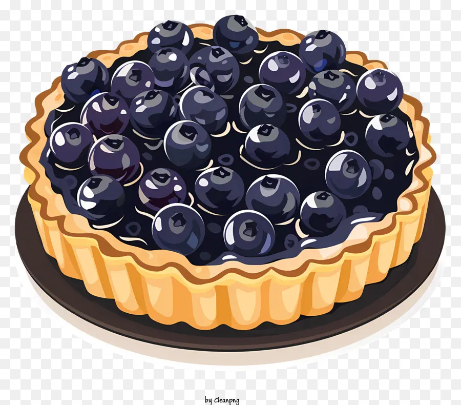 Kue Tart Blueberry，Hidangan Penutup PNG