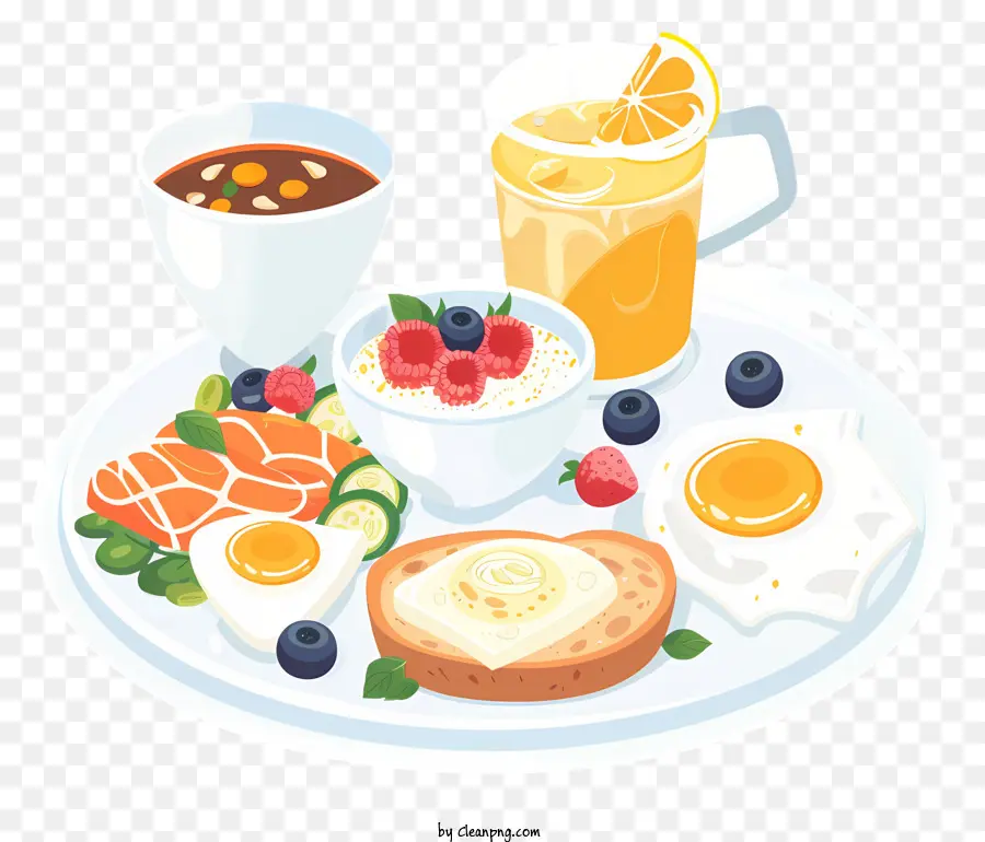 Sarapan Siang，Piring Sarapan PNG