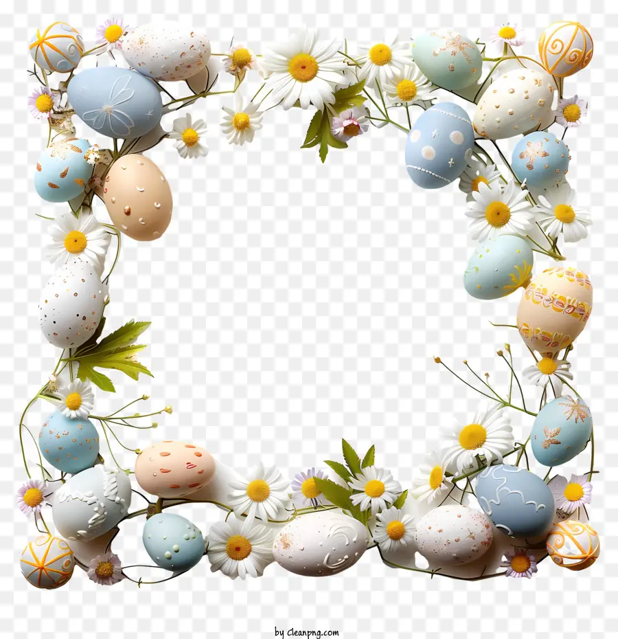 Bingkai Hari Paskah，Telur Paskah PNG