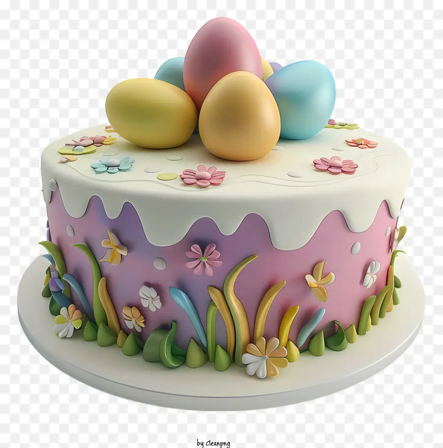 Kue Hari Paskah，Kue Pink PNG