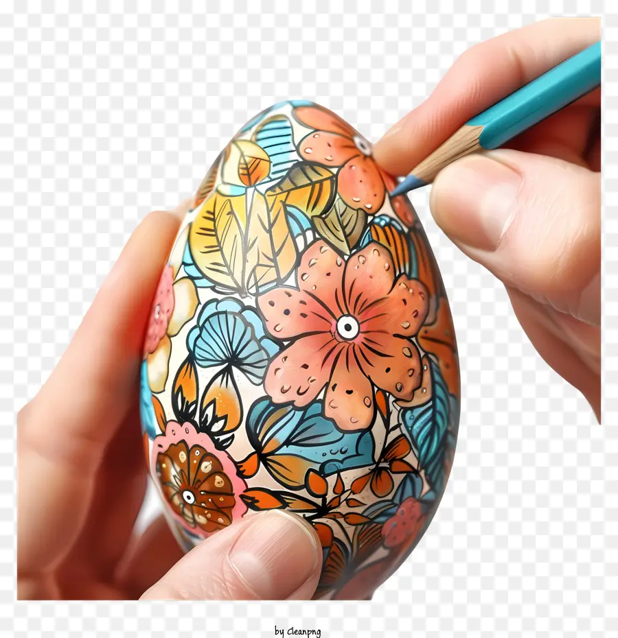 Mewarnai Telur Paskah，Telur Yang Dihiasi PNG