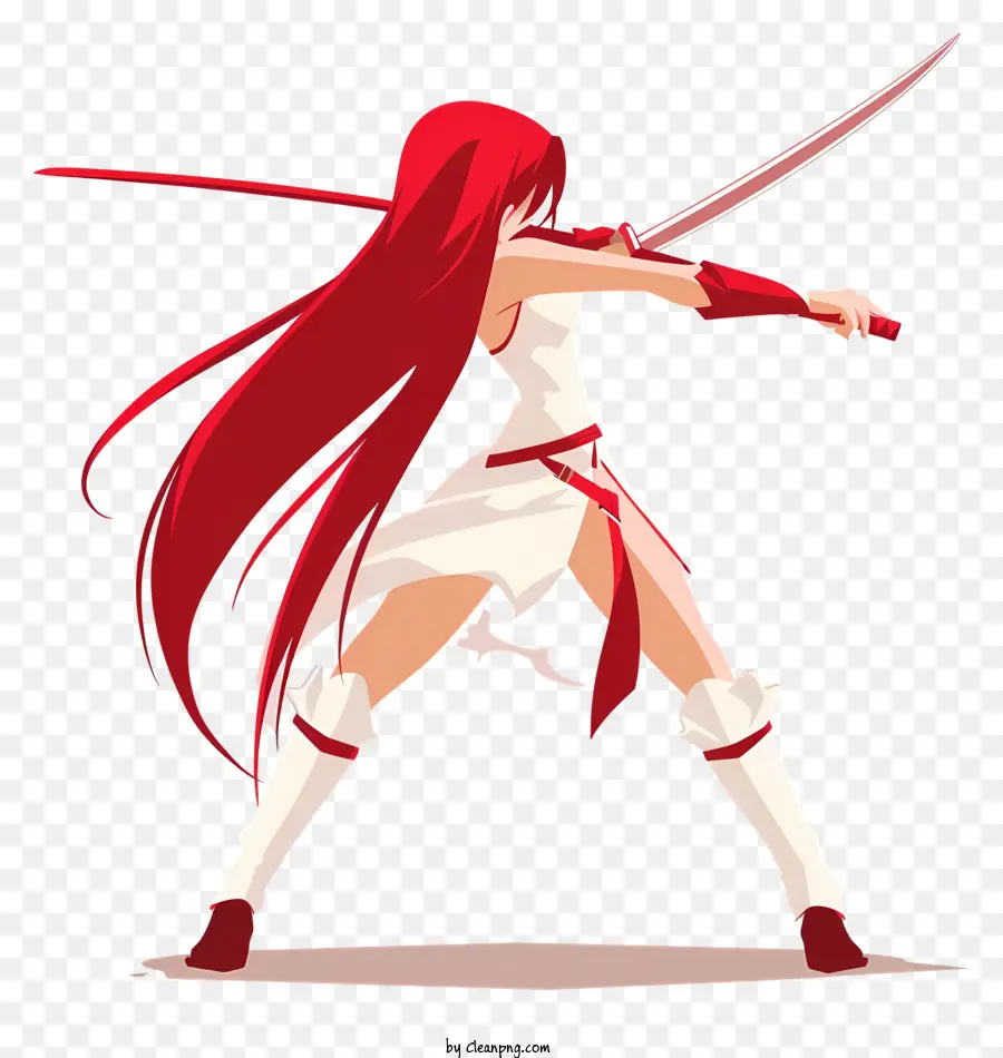 Erza Scarlet，Prajurit Anime Berambut Merah PNG