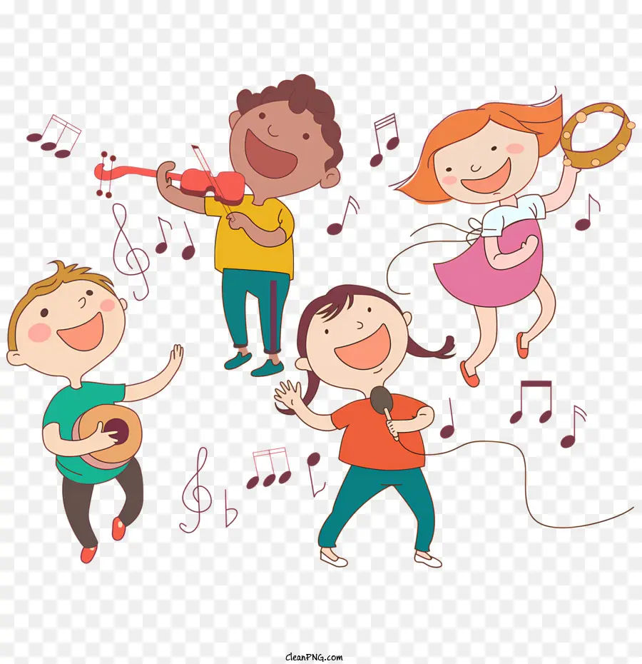 Musik，Anak Anak Bermain Musik PNG