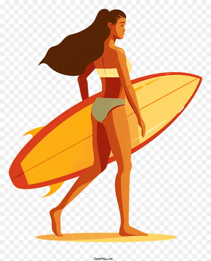 Wanita Dengan Papan Selancar，Pantai PNG